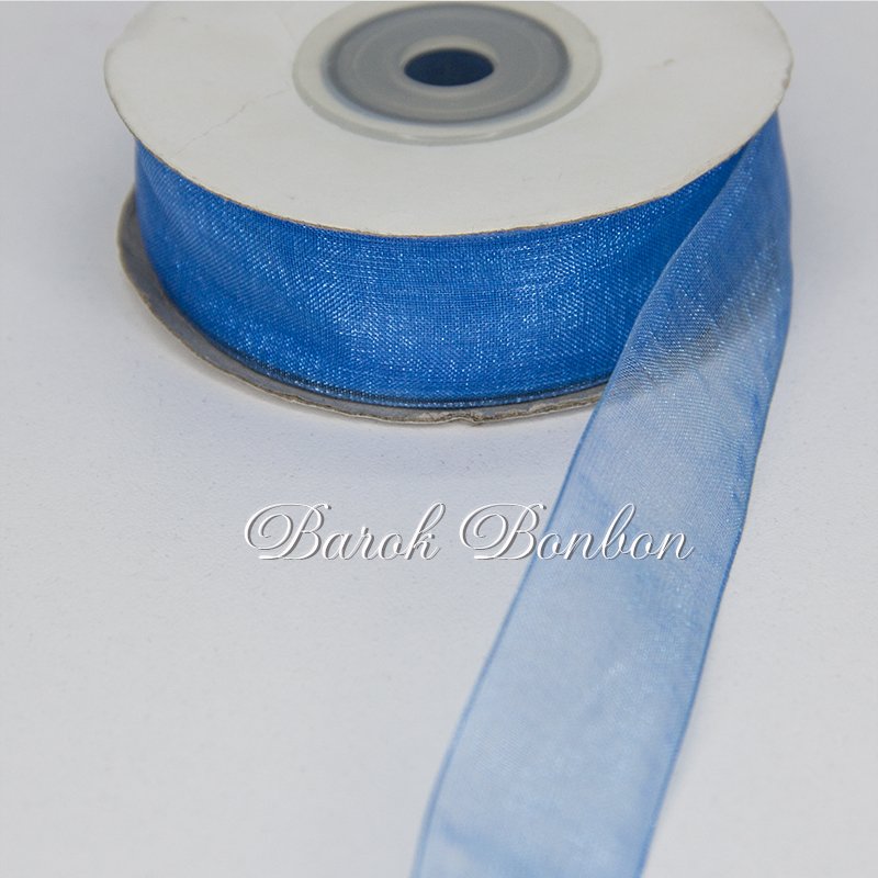 2 CM ORGANZE KURDELE 22,5 METRE MAVİ
