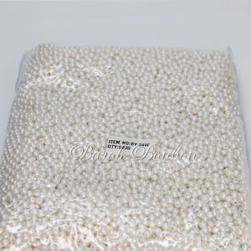 4 MM BEYAZ PLASTİK BONCUK 100 GRAM