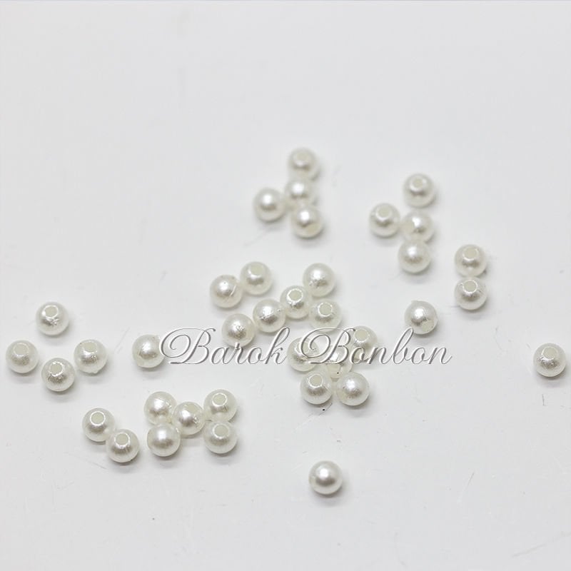 4 MM BEYAZ PLASTİK BONCUK 100 GRAM