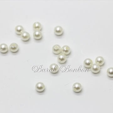 6 MM KREM PLASTİK BONCUK 100 GRAM