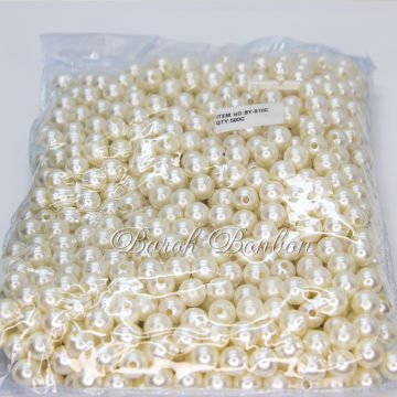 10 MM KREM PLASTİK BONCUK 100 GRAM