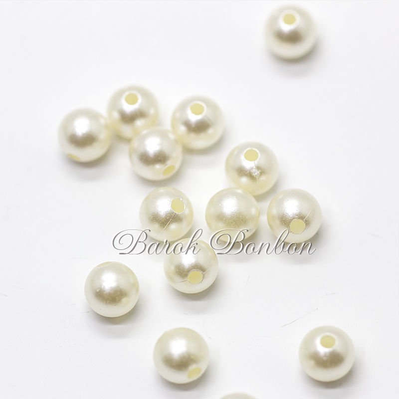 10 MM KREM PLASTİK BONCUK 100 GRAM