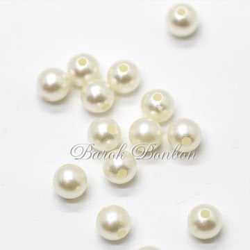 10 MM KREM PLASTİK BONCUK 100 GRAM