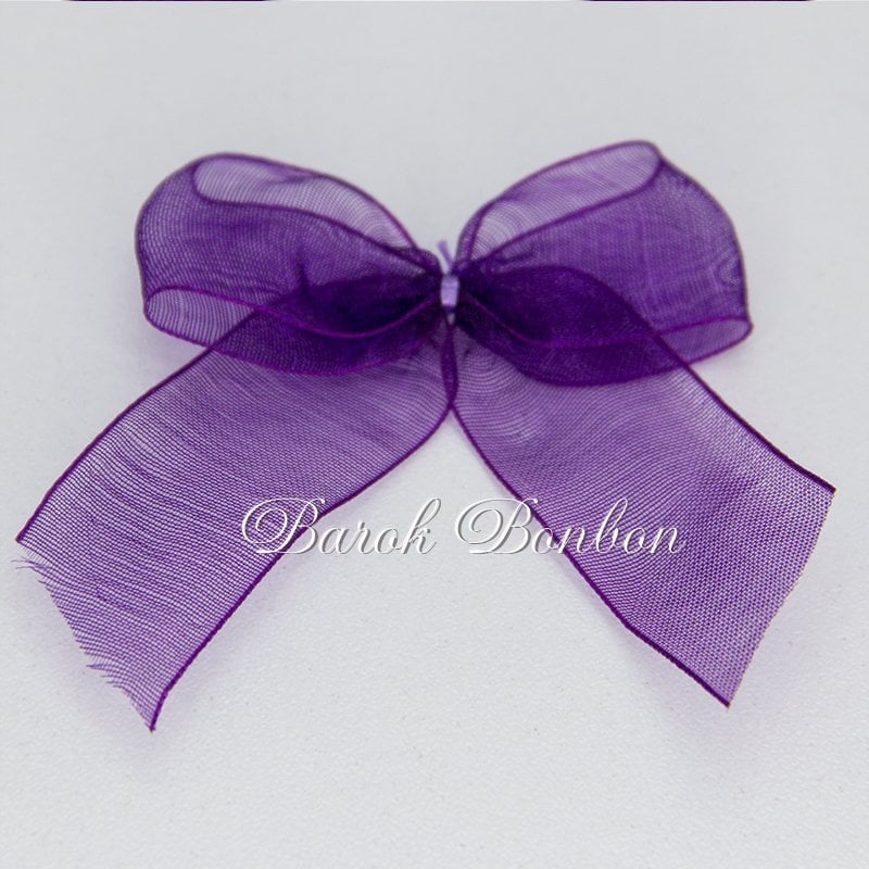 2 CM ORGANZE FİYONK MOR