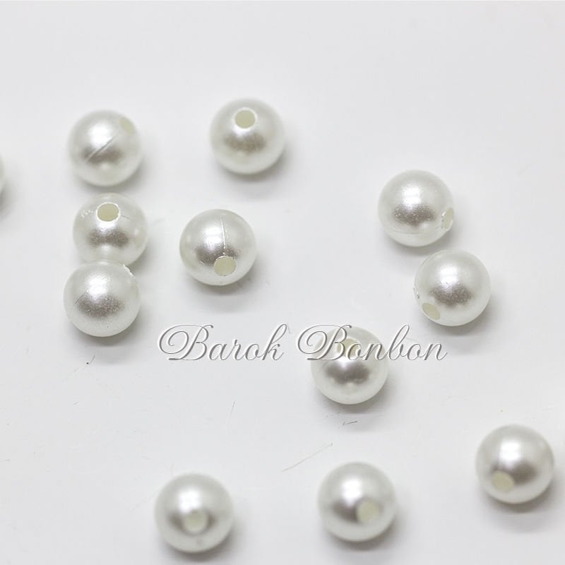 10 MM BEYAZ PLASTİK BONCUK 100 GRAM