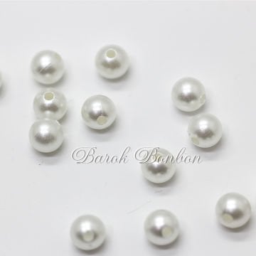 10 MM BEYAZ PLASTİK BONCUK 100 GRAM