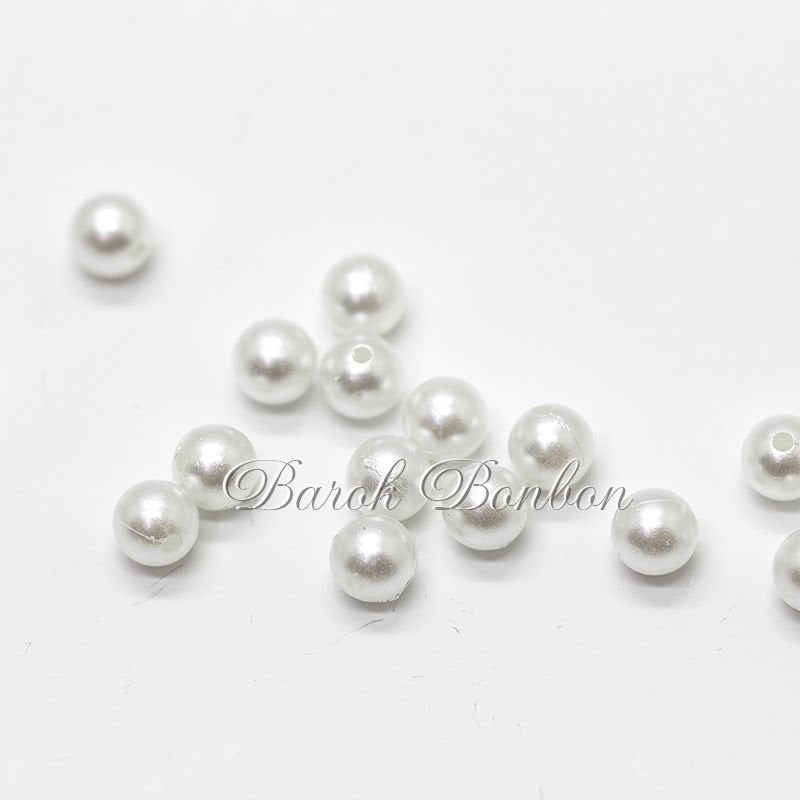 8 MM BEYAZ PLASTİK BONCUK 100 GRAM