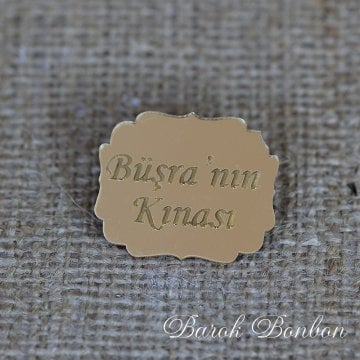 PLEKSİ AYNA ALTIN İSİMLİK