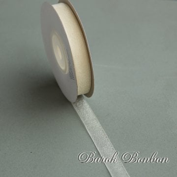 1 CM KREM ORGANZE KURDELE 22 METRE