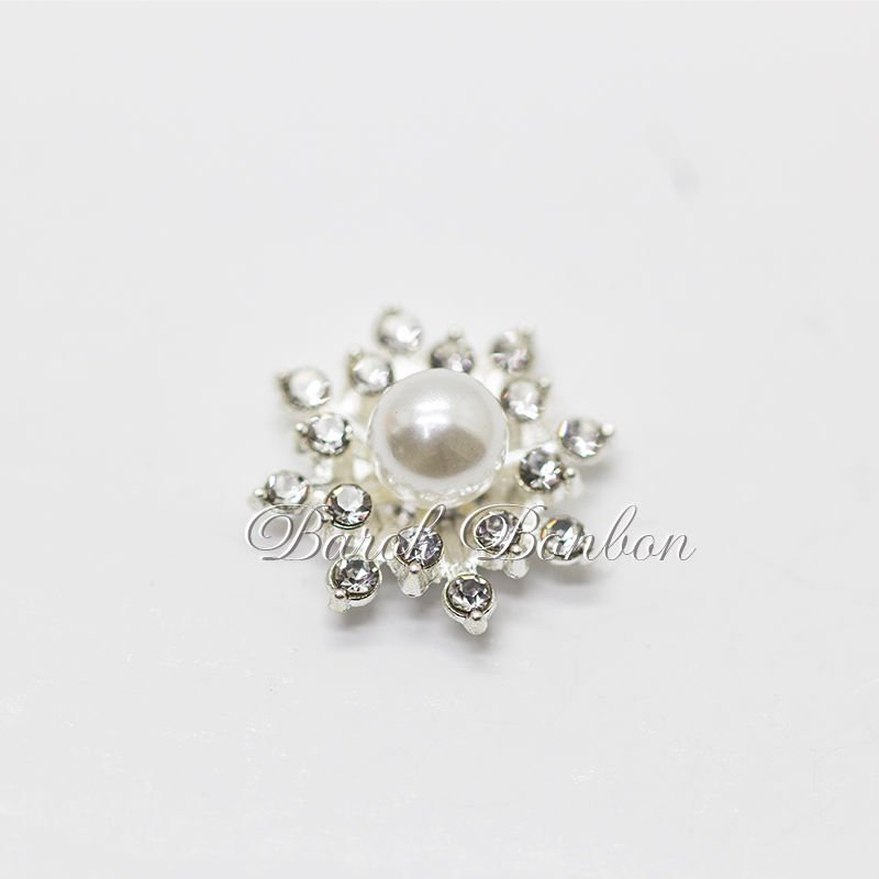 METAL TAŞ İNCİ GÜMÜŞ RENK 25 ADET