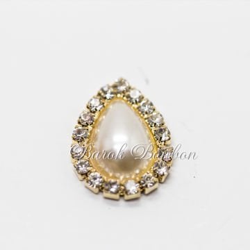 ALTIN SWAROVSKİ DAMLA KREM TAŞ 25 ADET
