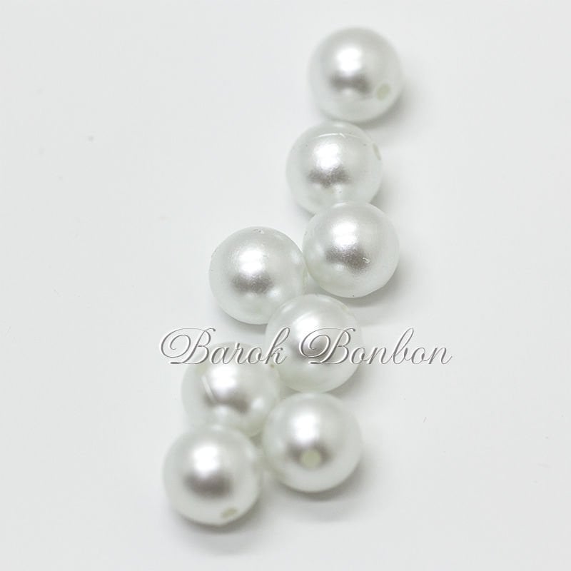 12 MM BEYAZ PLASTİK İNCİ BONCUK 100 GRAM