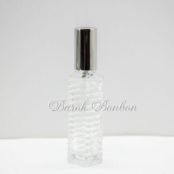 GÜMÜŞ SPREYLİ CAM KOLONYA ŞİŞE 10 ML. 360 AD.