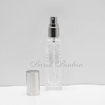 GÜMÜŞ SPREYLİ CAM KOLONYA ŞİŞE 10 ML. 360 AD.
