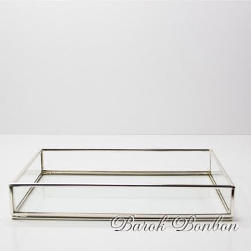 METAL CAM TEPSİ 25*15