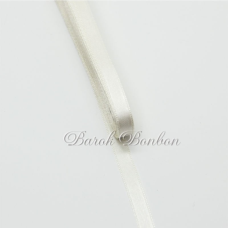1 CM KREM SATEN KURDELA 10 METRE