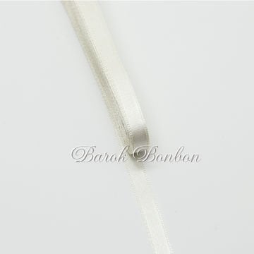 1 CM KREM SATEN KURDELA 10 METRE