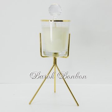 AYAKLI MUM TOPUZ KAPAK GOLD
