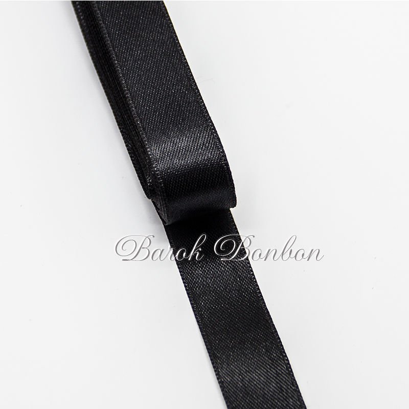 2 CM SİYAH  SATEN KURDELA 10 METRE