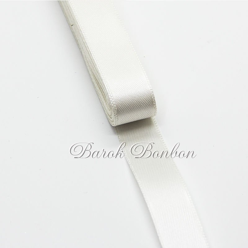 2 CM KREM SATEN KURDELA 10 METRE