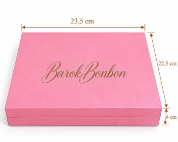 KARTON ÇİKOLATA KUTUSU 24 GÖZLÜ PEMBE