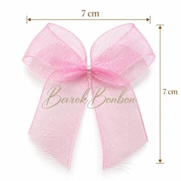 2 CM ORGANZE FİYONK PEMBE