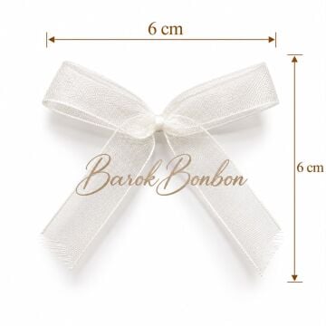 1 CM ORGANZE FİYONK BEYAZ