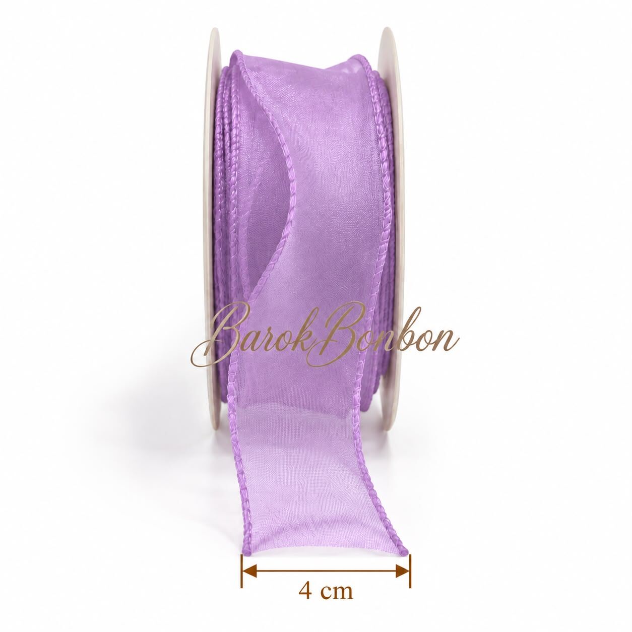 4 CM LİLA ŞİFON 9 Metre