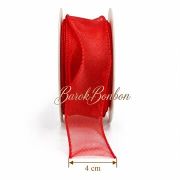 4 CM KIRMIZI ŞİFON 9 Metre