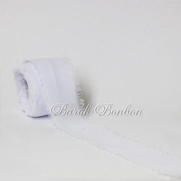 İPEK KURDELE 2,5 CM BEYAZ 5 METRE