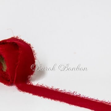 İPEK KURDELE 2,5 CM KIRMIZI 5 METRE