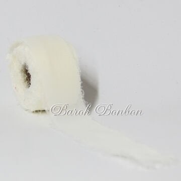 İPEK KURDELE 2,5 CM KREM 5 METRE