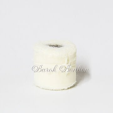İPEK KURDELE 4 CM KREM 5 METRE