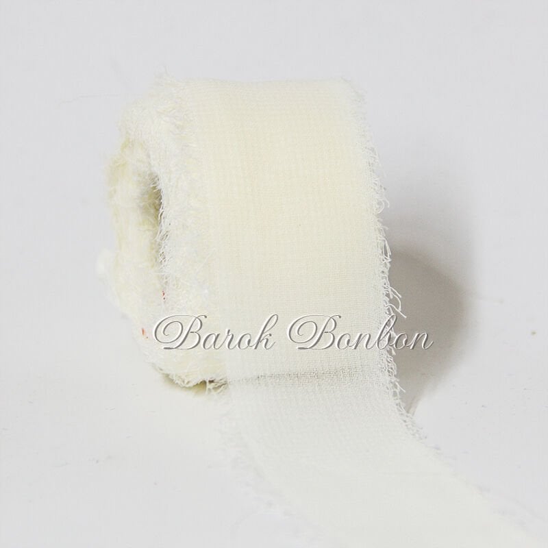 İPEK KURDELE 4 CM KREM 5 METRE
