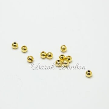 6 MM ALTIN PLASTİK BONCUK 100 GRAM