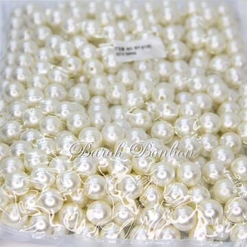 12 MM KREM PLASTİK İNCİ BONCUK 500 GRAM