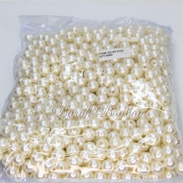 10 MM KREM PLASTİK İNCİ BONCUK 500 GRAM