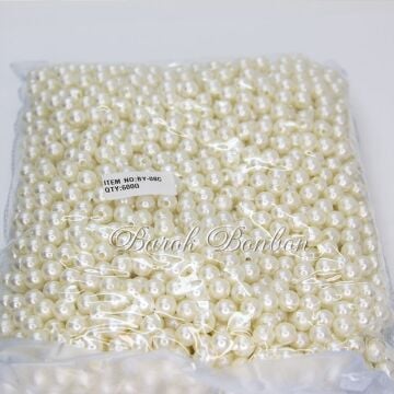 8 MM KREM PLASTİK İNCİ BONCUK 500 GRAM