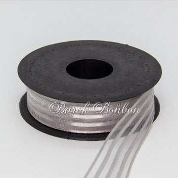 2,5 CM 3 ÇİZGİLİ ŞİFON 20 MT.