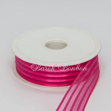 2,5 CM 3 ÇİZGİLİ ŞİFON 20 MT.