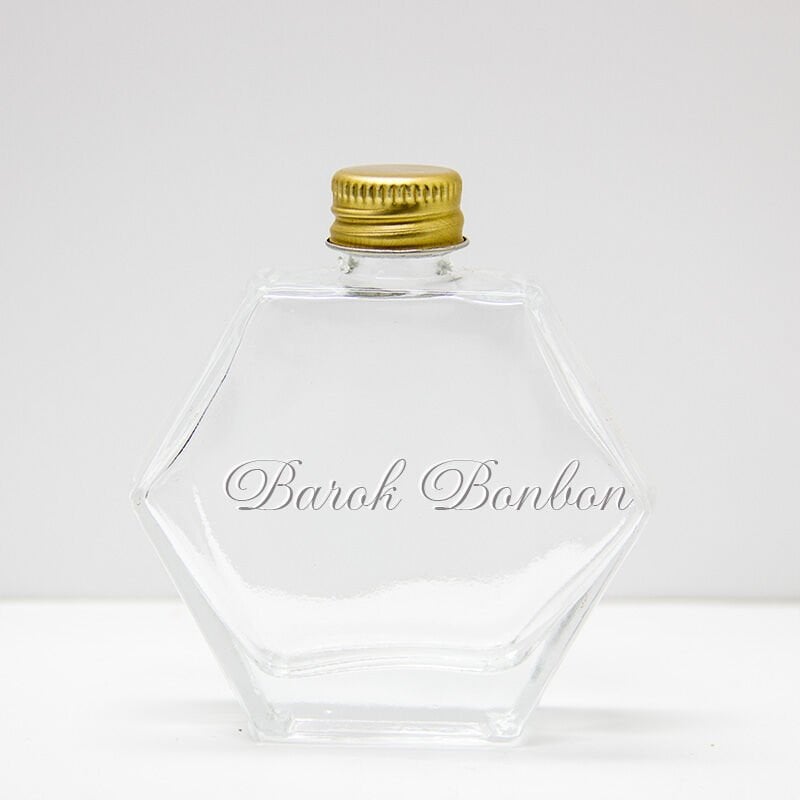 50 CC CAM YILDIZ KOLONYA ŞİŞESİ ALTIN METAL KAPAKLI