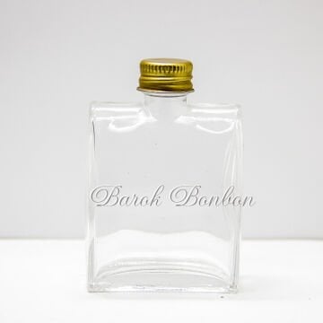 50 CC CAM  KOLONYA ŞİŞESİ ALTIN METAL KAPAKLI