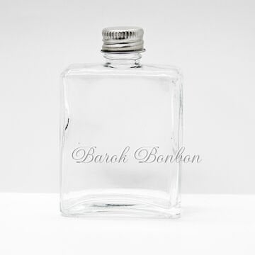 50 CC CAM  GÜMÜŞ METAL KAPAK KOLONYA ŞİŞESİ