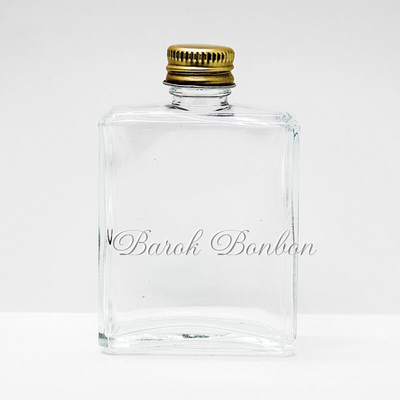 50 CC CAM  ALTIN METAL KAPAK KOLONYA ŞİŞESİ