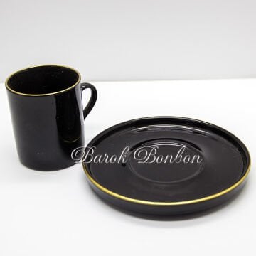 PORSELEN FİNCAN SİYAH