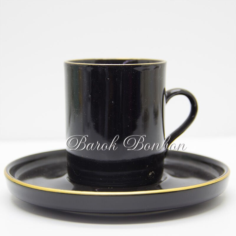 PORSELEN FİNCAN SİYAH