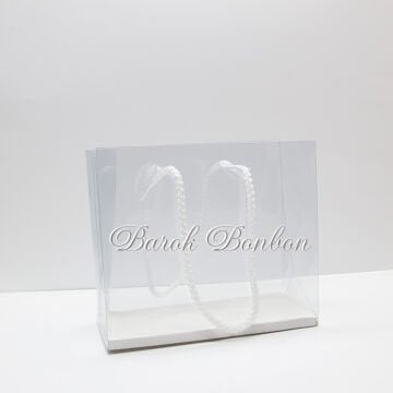 ŞEFFAF ÇANTA 16*14*7 CM 50 ADET BEYAZ