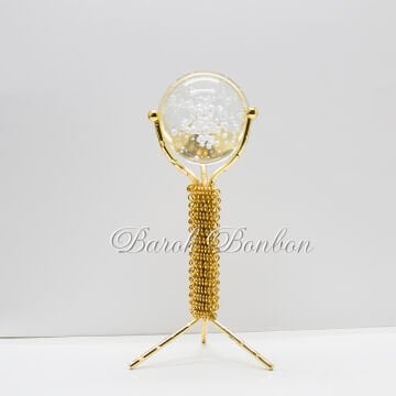 DEKORATİF METAL AYAKLI KRİSTAL TOP