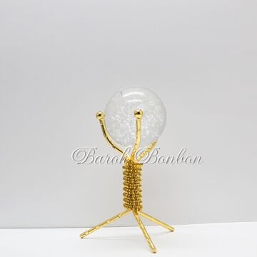DEKORATİF METAL AYAKLI KRİSTAL TOP