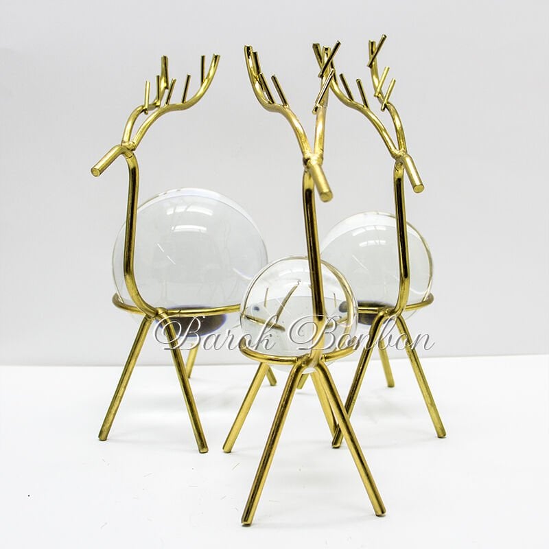 DEKORATİF METAL 3 LÜ GEYİK  KRİSTAL TOPLU